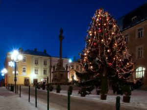 FOTO: sumperk.cz - 02   Vánoční strom a morový sloup