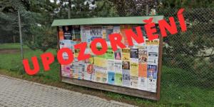 VÝLEP PLAKÁTŮ - UPOZORNĚNÍ