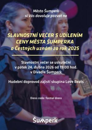 PŘEDÁVÁNÍ CENY MĚSTA ŠUMPERKA A ČESTNÝCH UZNÁNÍ za rok 2025