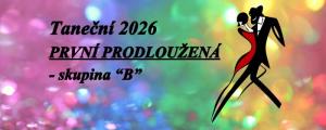 TANEČNÍ KURZY PRO MLÁDEŽ 2026 | PRODLOUŽENÁ - SKUPINA B