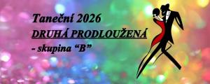 TANEČNÍ KURZY PRO MLÁDEŽ 2026 | PRODLOUŽENÁ | SKUPINA B