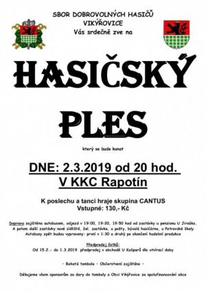 Hasičský ples Vikýřovice
