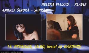 ANDREA ŠIROKÁ – SOPRÁN, HELENA FIALOVÁ – KLAVÍR